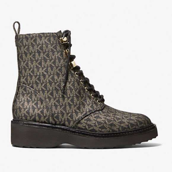 MICHAEL KORS
Haskell Metallic Logo Combat Boot✨brand new - Picture 4 of 9